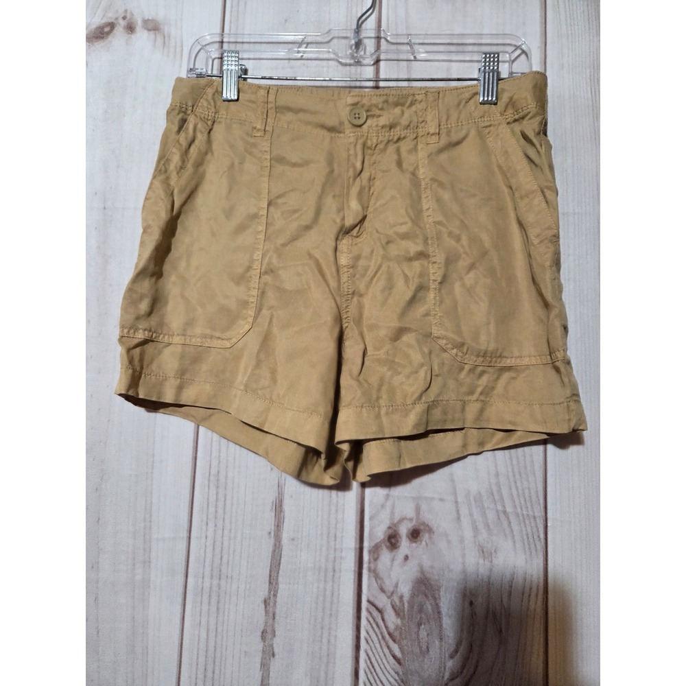 Social Standard Sanctuary Womens Khaki Lyocell Utility Shorts XS Resort Uniform